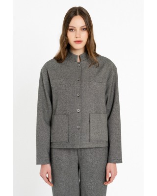 Γυναικείο γκρι σακάκι heavy T/r Jacket - Philosophy JK88179