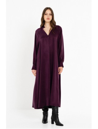 Γυναικείο μακρυμάνικο φόρεμα cupro viscose - Philosophy DR22882