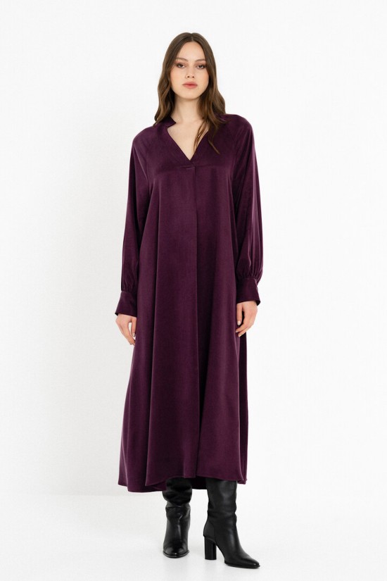 Γυναικείο μακρυμάνικο φόρεμα cupro viscose - Philosophy DR22882 Γυναικείο μακρυμάνικο φόρεμα cupro viscose - Philosophy DR22882