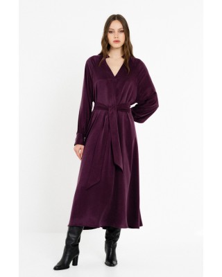 Γυναικείο μακρυμάνικο φόρεμα cupro viscose - Philosophy DR22882 Γυναικείο μακρυμάνικο φόρεμα cupro viscose - Philosophy DR22882
