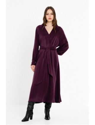 Γυναικείο μακρυμάνικο φόρεμα cupro viscose - Philosophy DR22882