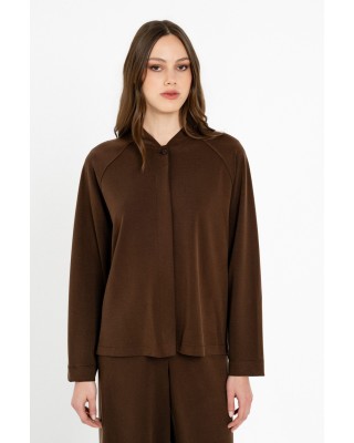 Γυναικείο μαύρο heavy rib jacket - Philosophy JK88169