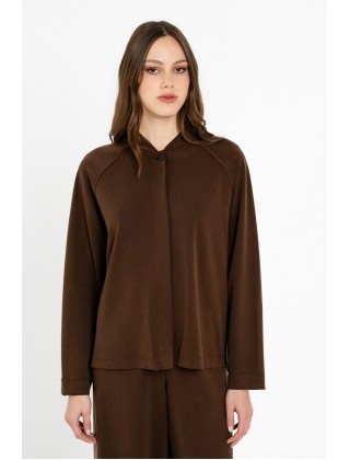 Γυναικείο μαύρο heavy rib jacket - Philosophy JK88169