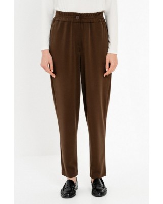 Γυναικείο μαύρο jogger παντελόνι heavy rib - Philosophy TR44615 Γυναικείο μαύρο jogger παντελόνι heavy rib - Philosophy TR44615