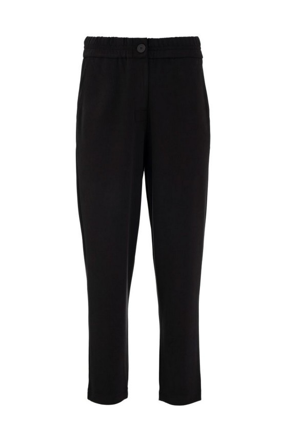 Γυναικείο μαύρο jogger παντελόνι heavy rib - Philosophy TR44615