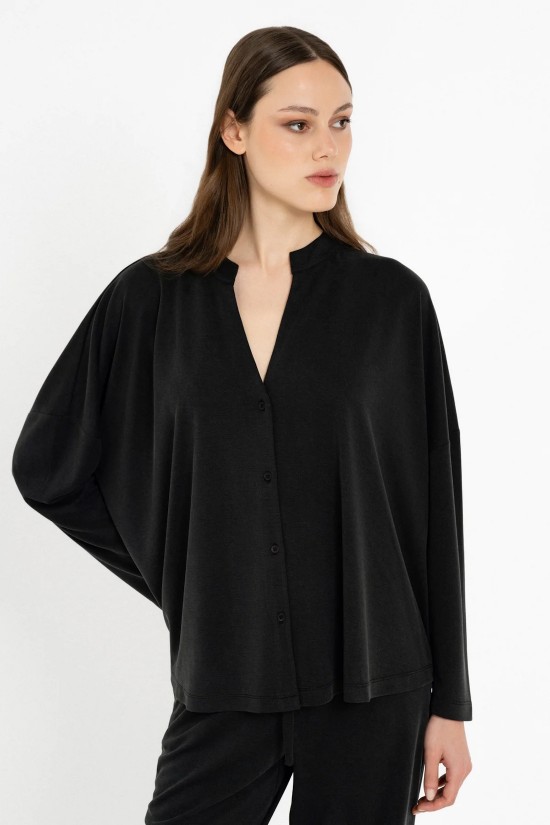 Γυναικείο oversized πουκάμισο cupro pique - Philosophy SH77292 Γυναικείο oversized πουκάμισο cupro pique - Philosophy SH77292