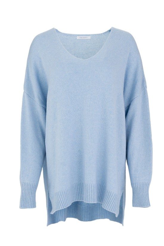 Γυναικείο πουλόβερ cashmer V neck long - Philosophy KN55107 Γυναικείο πουλόβερ cashmer V neck long - Philosophy KN55107