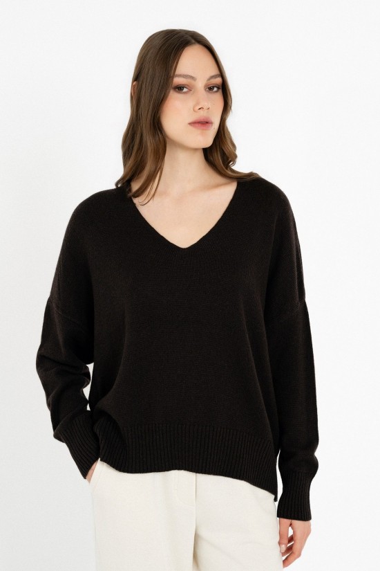 Γυναικείο πουλόβερ cashmere V neck - Philosophy KN55101 Γυναικείο πουλόβερ cashmere V neck - Philosophy KN55101