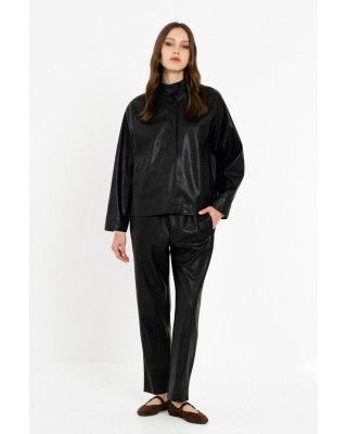 Γυναικείο δερμάτινο παντελόνι jogger - Philosophy TR44377