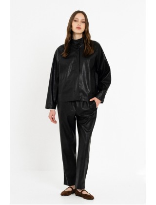 Γυναικείο δερμάτινο παντελόνι jogger - Philosophy TR44377