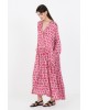 Satin print long slevve dress - Philosophy DR2700