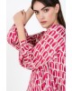 Satin print long slevve dress - Philosophy DR2700