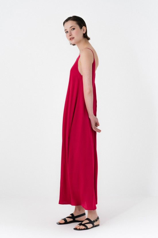Maxi Satin Fine Strapped Dress - Philosophy DR2691