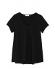 Women's organic cotton v neck short sleeve top - Philosophy BL1369