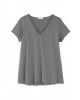 Women's organic cotton v neck short sleeve top - Philosophy BL1369