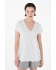 Women's organic cotton v neck short sleeve top - Philosophy BL1369 Women's organic cotton v neck short sleeve top - Philosophy BL1369