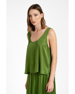 Γυναικεία αμάνικη σατέν μπλούζα - Philosophy BL1933