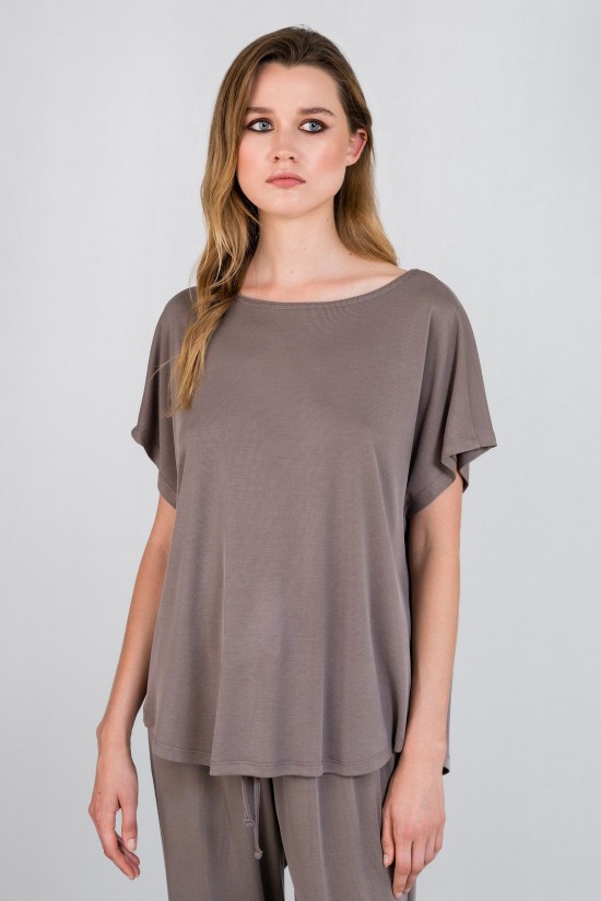 Γυναικεία oversized rib μπλούζα - Philosophy BL1806 Γυναικεία oversized rib μπλούζα - Philosophy BL1806
