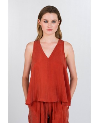 Γυναικεία αμάνικη cropped μπλούζα cupro - Philosophy BL1997