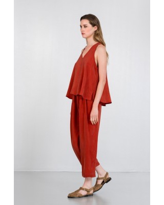 Γυναικεία αμάνικη cropped μπλούζα cupro - Philosophy BL1997