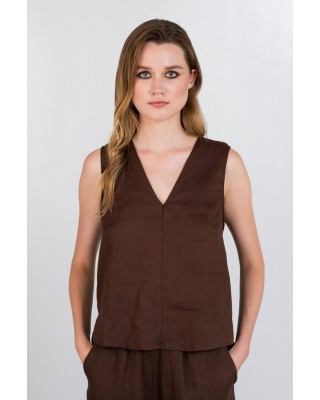 Γυναικεία κρεμ λινή μπλούζα - Philosophy BL1998