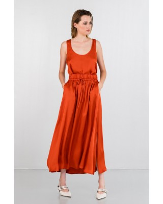 Γυναικεία μάξι σατέν φούστα - Philosophy SK3096