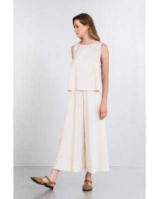 Γυναικεία παντελόνα ποπλίνα jupe cullote - Philosophy TR4526