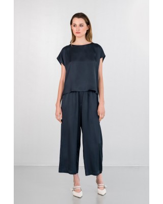 Γυναικεία χρυσή σατέν cropped μπλούζα - Philosophy BL1975