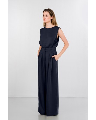 Γυναικεία ψηλόμεση παντελόνα με πιέτες lyocell - Philosophy TR4511