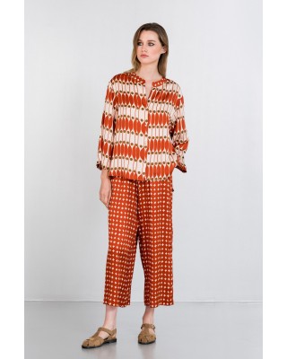 Γυναικείο σατέν πουκάμισο με print - Philosophy SH7239