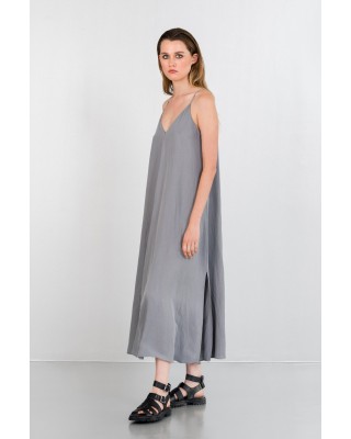 Γυναικείο γκρι φόρεμα gauze slip dress - Philosophy DR2802