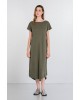 Γυναικείο κοντομάνικο rib loose φόρεμα - Philosophy DR2586