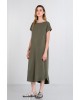 Γυναικείο κοντομάνικο rib loose φόρεμα - Philosophy DR2586
