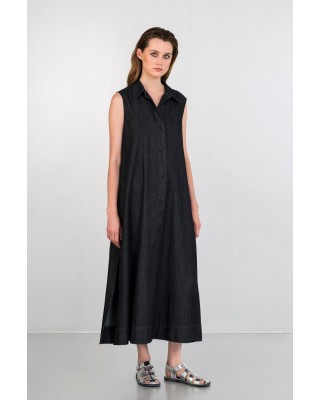 Γυναικείο μάξι τζιν φόρεμα shirtdress - Philosophy DR2799
