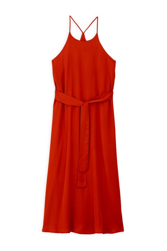 Γυναικείο σατέν φόρεμα hatler neck - Philosophy DR2793