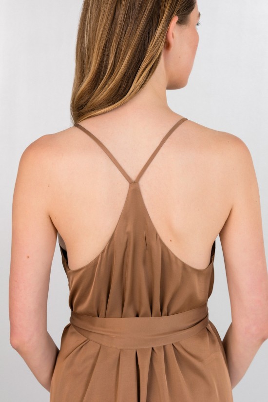 Γυναικείο σατέν φόρεμα hatler neck - Philosophy DR2793