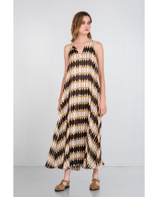 Γυναικείο σατέν φόρεμα με print - Philosophy DR2805