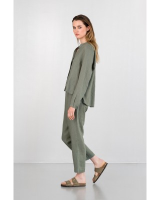 Γυναικείο σιελ λινό παντελόνι jogger - Philosophy TR4452