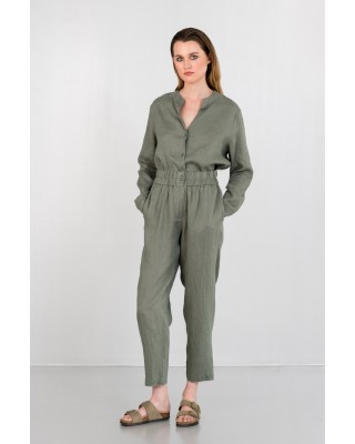 Γυναικείο σιελ λινό παντελόνι jogger - Philosophy TR4452