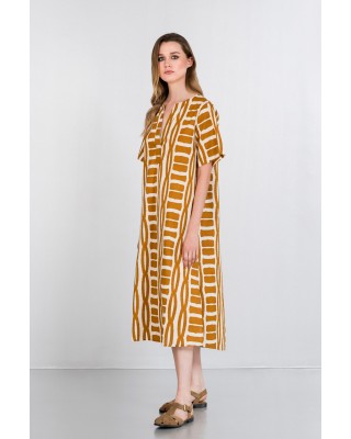 Γυναικείο midi φόρεμα με print - Philosophy DR2820