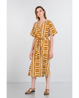 Γυναικείο midi φόρεμα με print - Philosophy DR2820