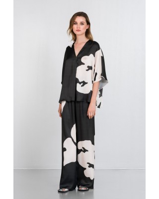 Γυναικεία σατέν παντελόνα με print - Philosophy TR4533