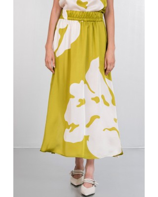 Γυναικεία σατέν φούστα με print - Philosophy SK3106