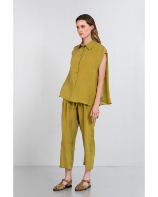 Γυναικείο cupro παντελόνι με πιέτα - Philosophy TR4464