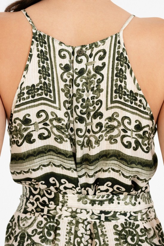 Γυναικεία satin print ολόσωμη φόρμα - Philosophy JS66087