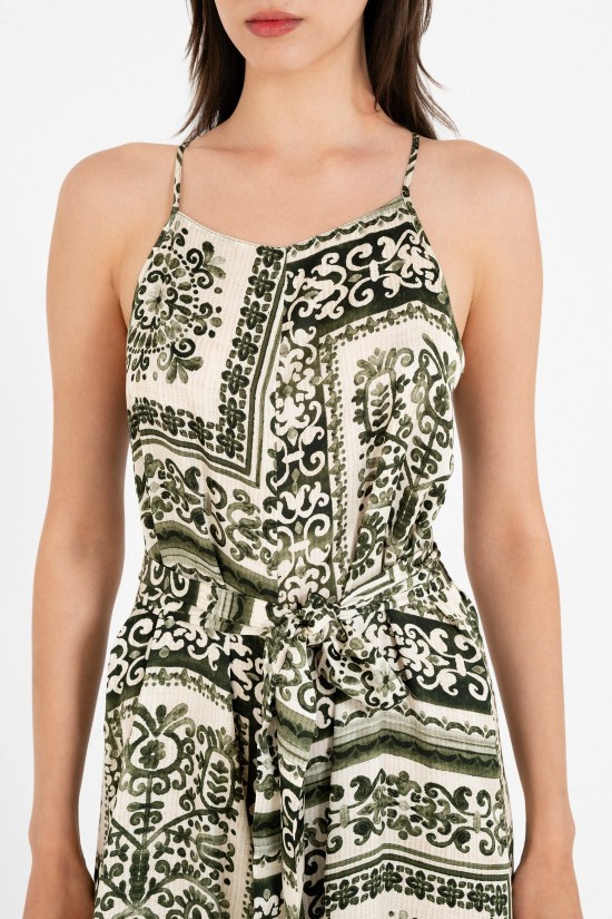 Γυναικεία satin print ολόσωμη φόρμα - Philosophy JS66087