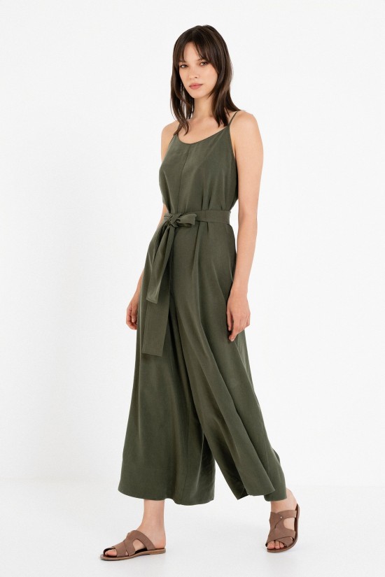 Γυναικεία αμάνικη ολόσωμη φόρμα washed tencel - Philosophy JS66089