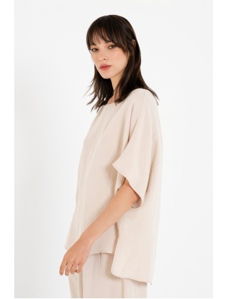 Γυναικεία κοντομάνικη μπλούζα gauze - Philosophy BL12050