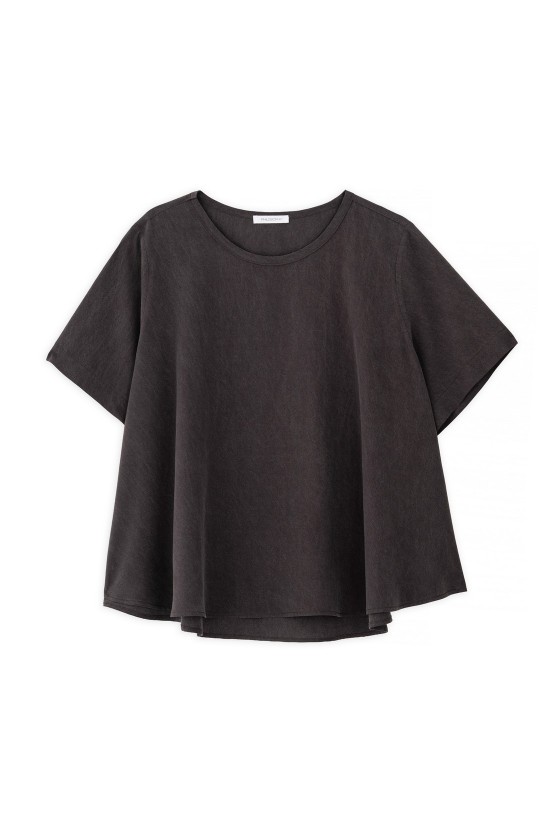 Γυναικεία κοντομάνικη μπλούζα washed tencel - Philosophy BL12038