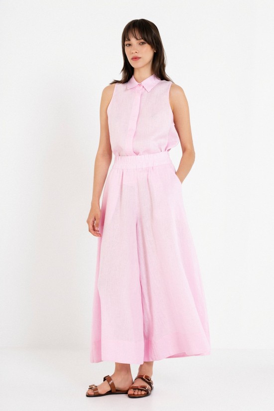 Γυναικεία λινή παντελόνα jupe cullote - Philosophy TR44589